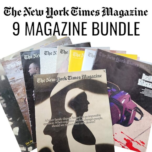 The New York Times Magazine Bundle Lot 9 Magazines RANDOM DATES Reading bundle - Picture 1 of 13